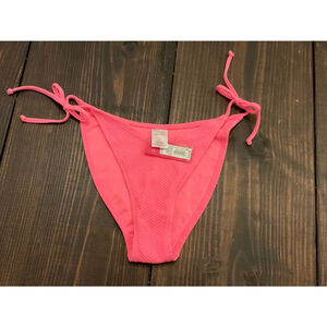 Women's String Bikini Bottom Large Pink